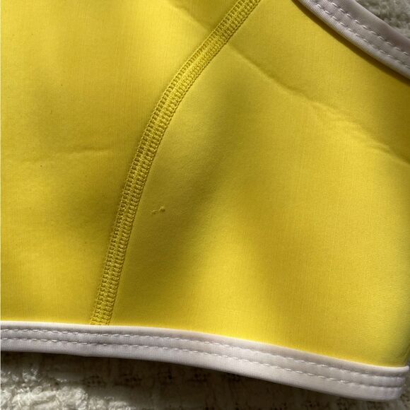 Hoaka Swimwear yellow‎ bikini  with contrast white trim L - Picture 6 of 10